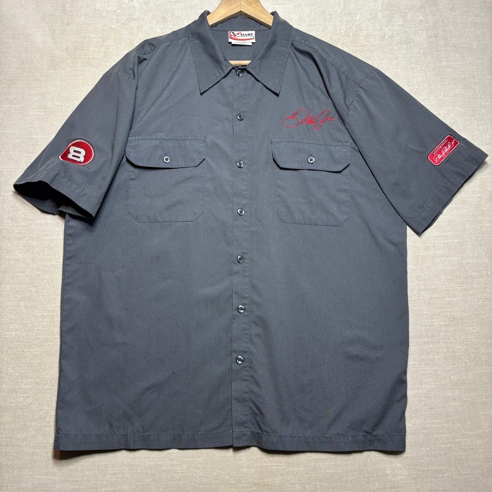 Chase Authentics Budweiser Dale Earnhardt Jr #8 Mens Button Shirt‎ Sz Medium